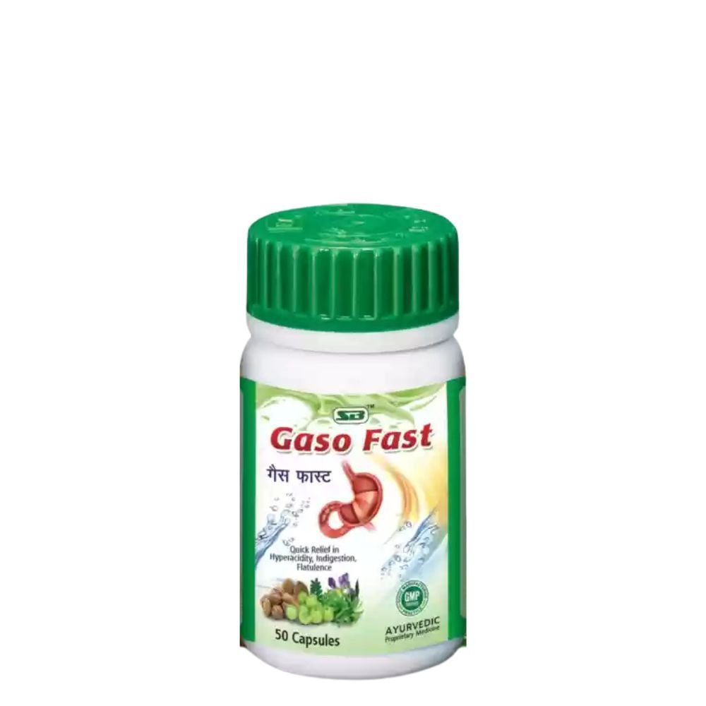S B Herbo Pharmaceutical Gaso Fast 50 Capsules(pack of 2) - HEALTH AIM PHARMACY