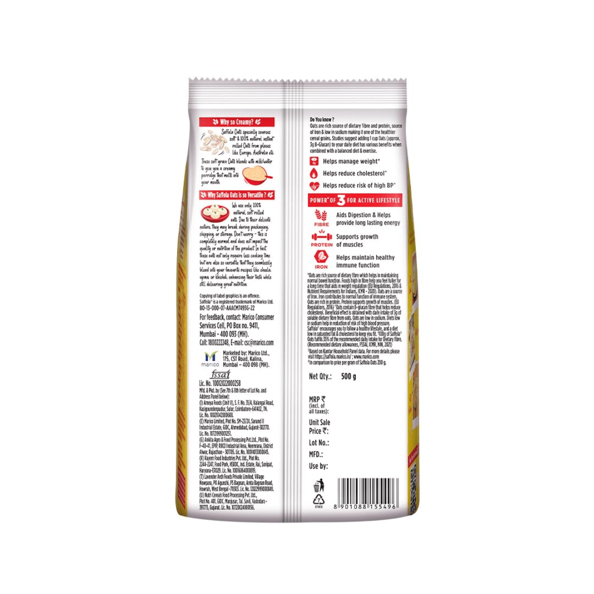 SAFFOLA OATS FREE SAFFOLA MASALA OATS 400G + 60G FREE - HEALTH AIM PHARMACY