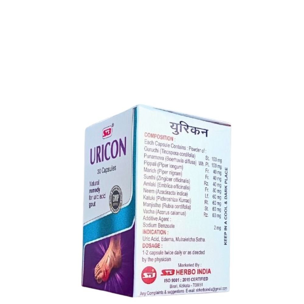 SB Herbo Uricon Capsules 30s(pack of 2) - HEALTH AIM PHARMACY