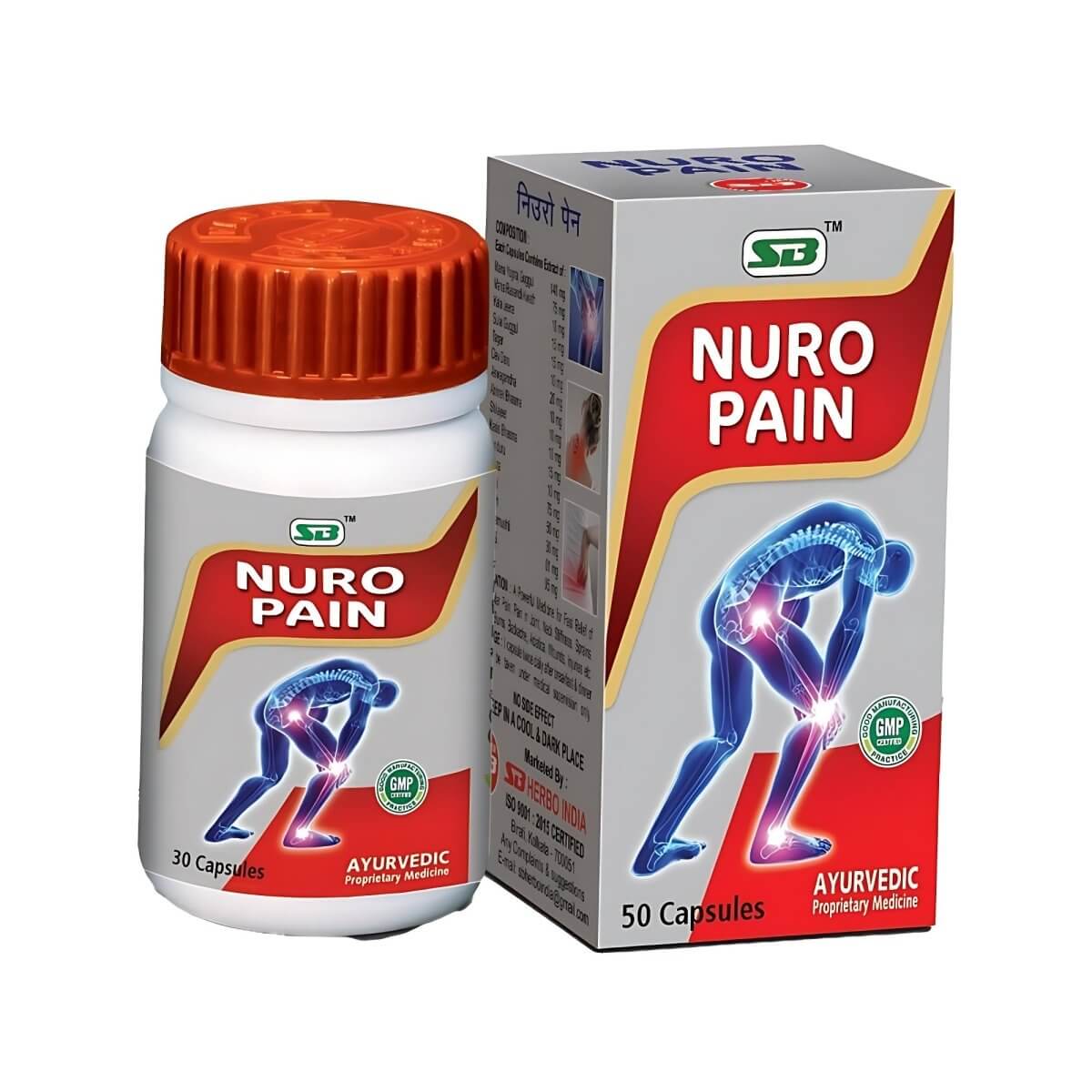 SB Nuro Pain Capsule is an Ayurvedic supplement (pack of 2) - HEALTH AIM PHARMACY