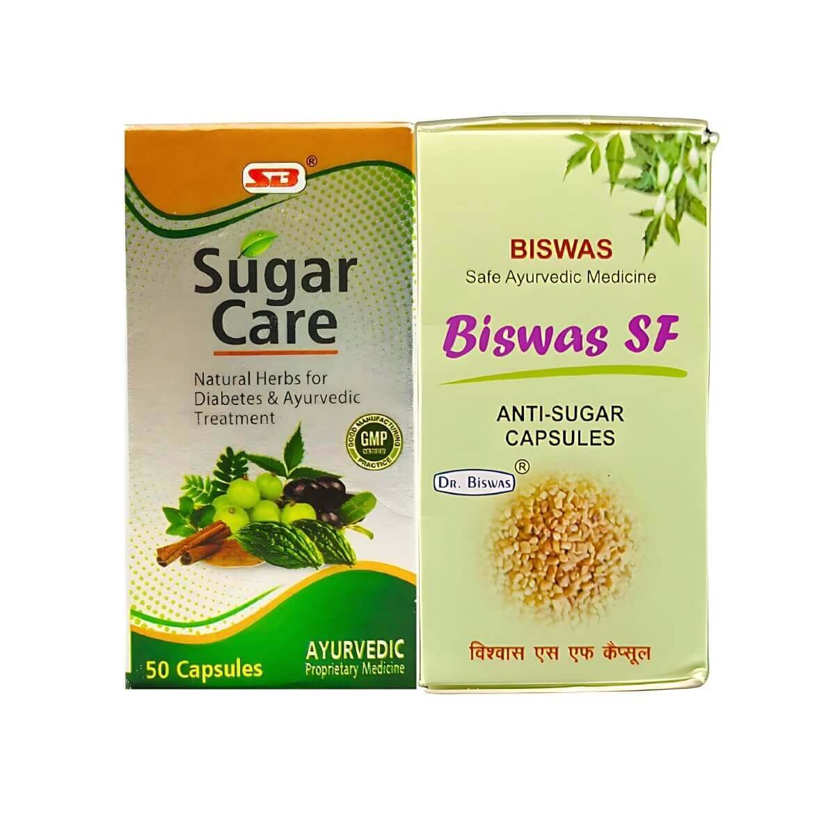 SB Sugar Care Capsule & Biswas SF Capsule For Diabetes - HEALTH AIM PHARMACY