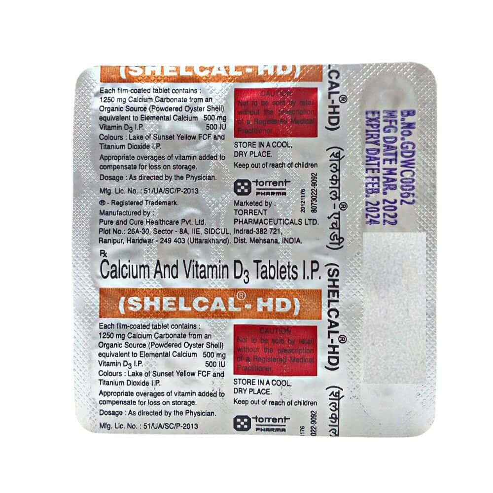 Shelcal - HD Tablets & Pain - QR Oil & Pain - QR Tablets (Combo) - HEALTH AIM PHARMACY