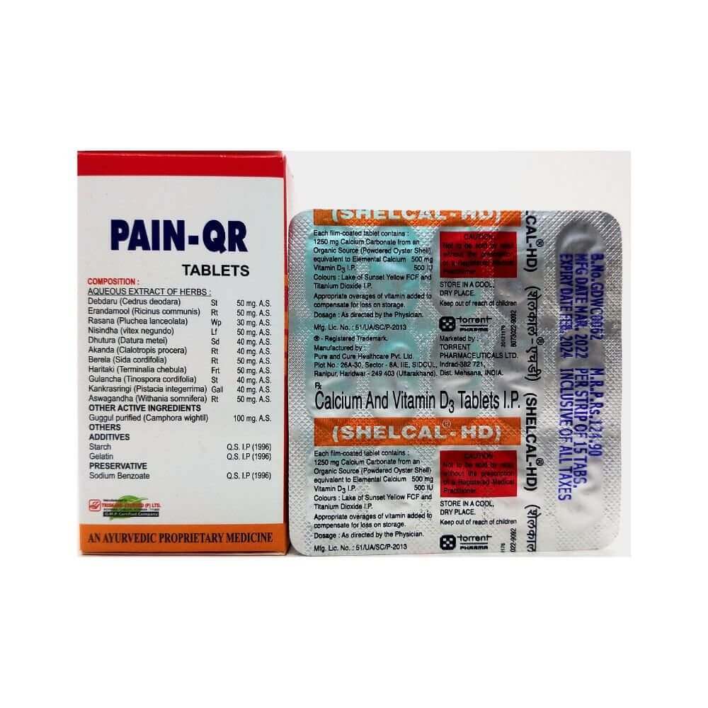 Shelcal HD vitamin D tablets & PainQR Tablates - HEALTH AIM PHARMACY