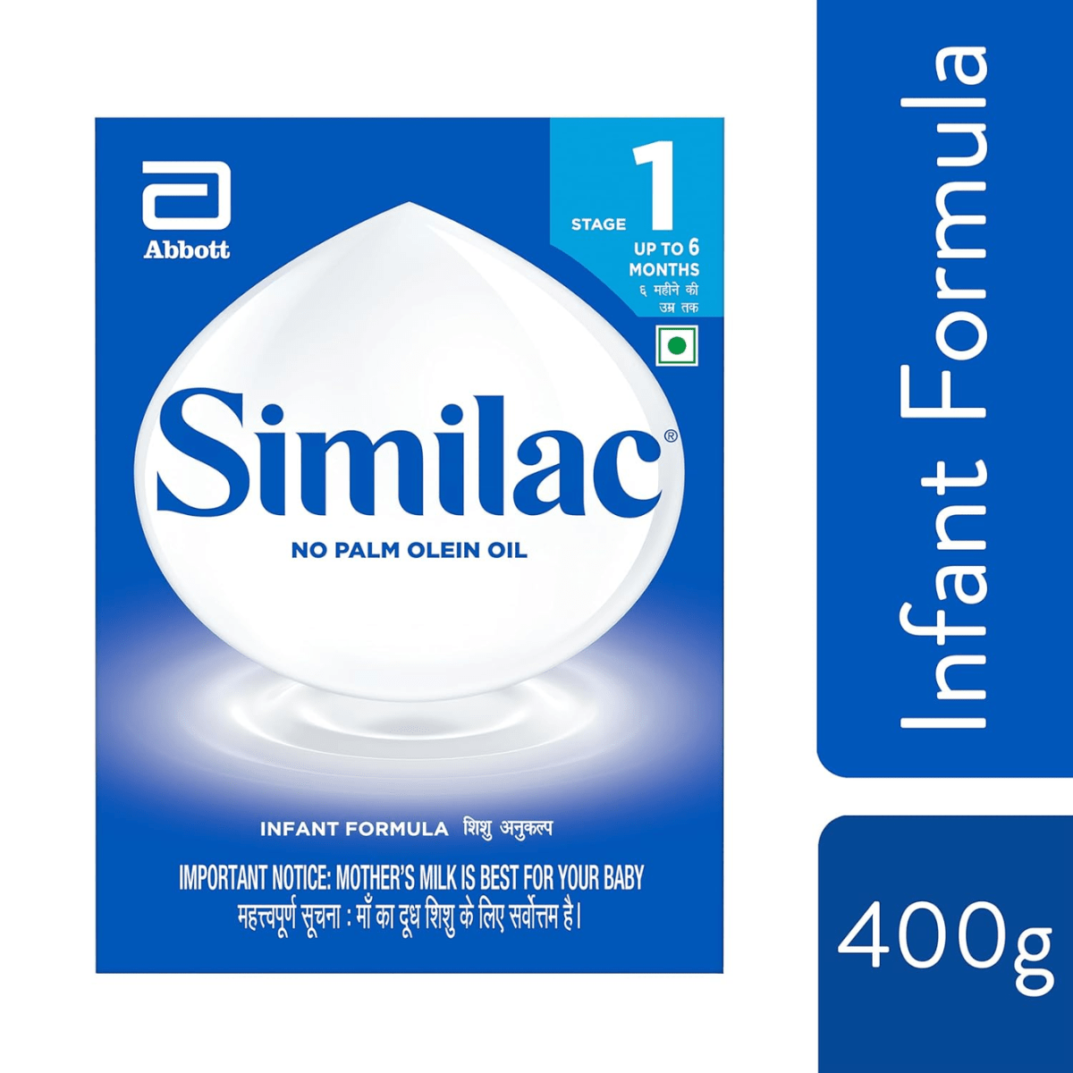 SIMILAC NO PALM OLEIN OIL STAGE 1 UP TO 6 MONTHS 400g - HEALTH AIM PHARMACY