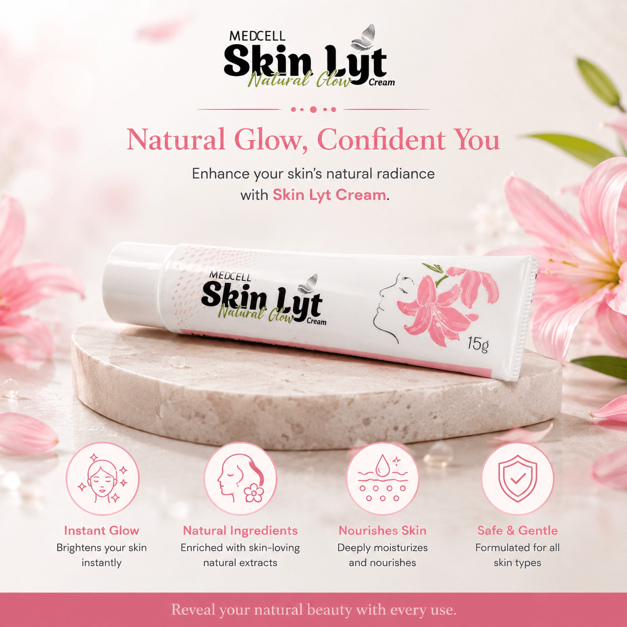Skin Lyt Cream – Natural Glow Cream 15g | Visible Results for Bright & Healthy Skin - HEALTH AIM PHARMACY