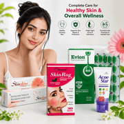 SKINSHINE CREAM + SKINROG CAPSULE + EVION 400 + ACNE STAR FACEWASH | COMBO PACK FOR SKIN - HEALTH AIM PHARMACY