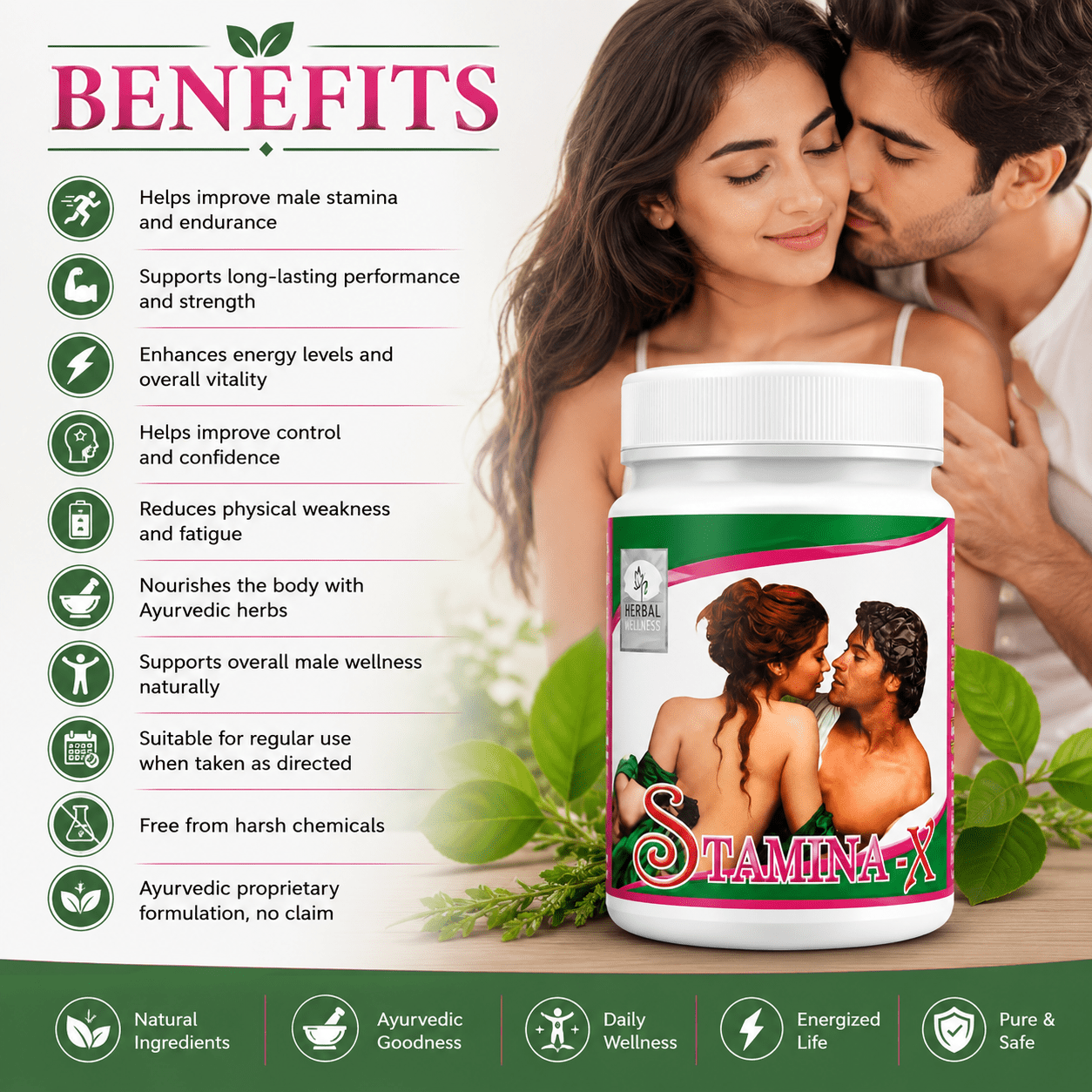 Stamina X Powder for Men 100gm. (Pack of 2) - HEALTH AIM PHARMACY