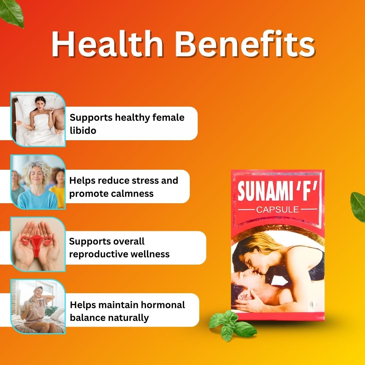 Sunami F Capsule 30 Capsules – Ayurvedic Female Energy & Vitality Booster - HEALTH AIM PHARMACY