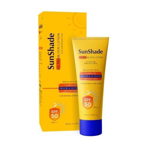 SunShade Sunscreen lotion SPF 50 PA+++ UVA/UVB Protection (50ml) (pack of 2) - HEALTH AIM PHARMACY