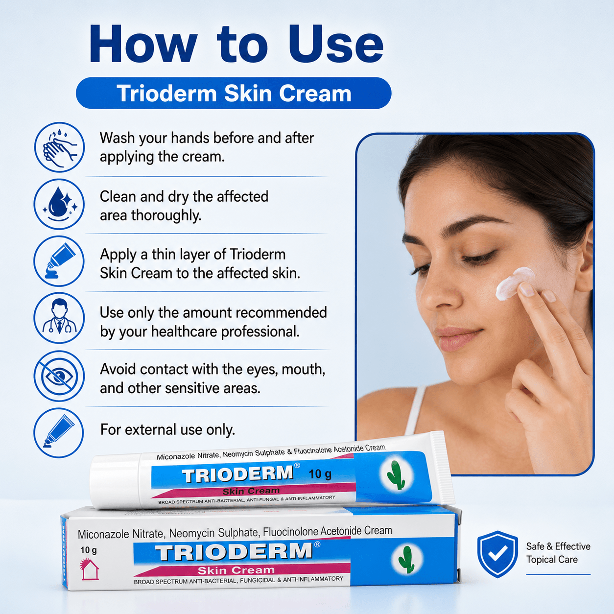 Trioderm Skin Cream 10gm (Pack Of 6) - HEALTH AIM PHARMACY