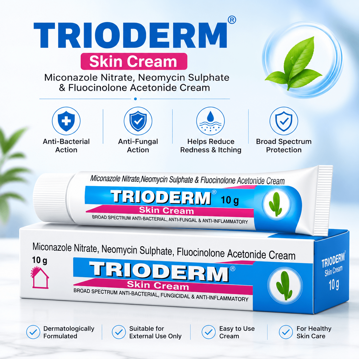 Trioderm Skin Cream 10gm (Pack Of 6) - HEALTH AIM PHARMACY