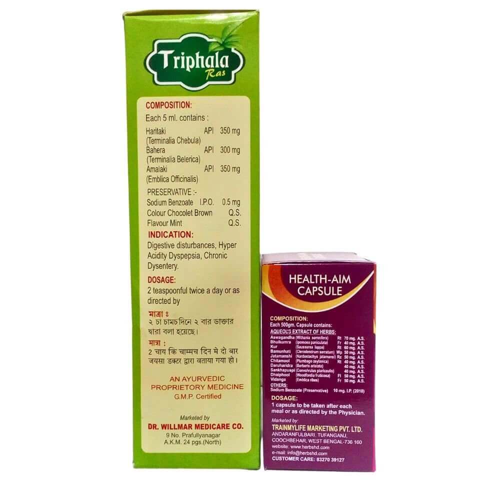 Triphala Ras Syrup & Health Aim Capsule(Combo pack). - HEALTH AIM PHARMACY