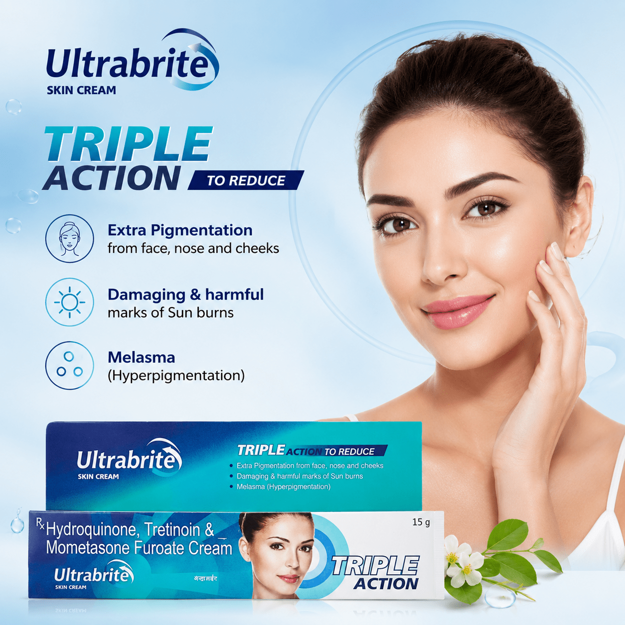 TRIPLE ACTION ULTRABRITE SKIN CREAM (PACK OF 4) - HEALTH AIM PHARMACY