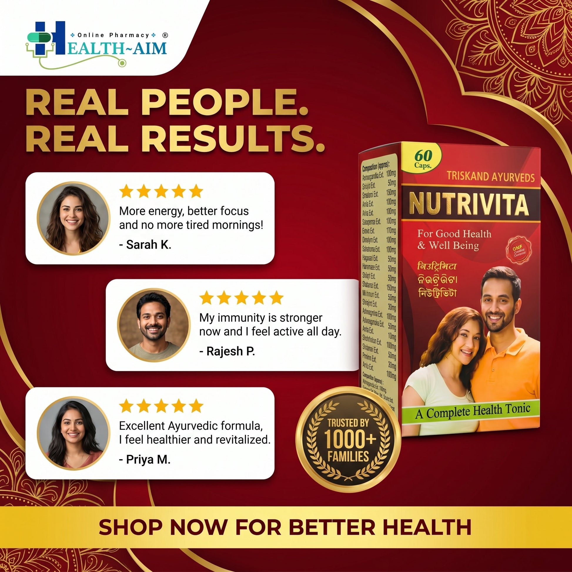 Triskand Ayurvedic Nutrivita Capsule(pack of 2) - HEALTH AIM PHARMACY
