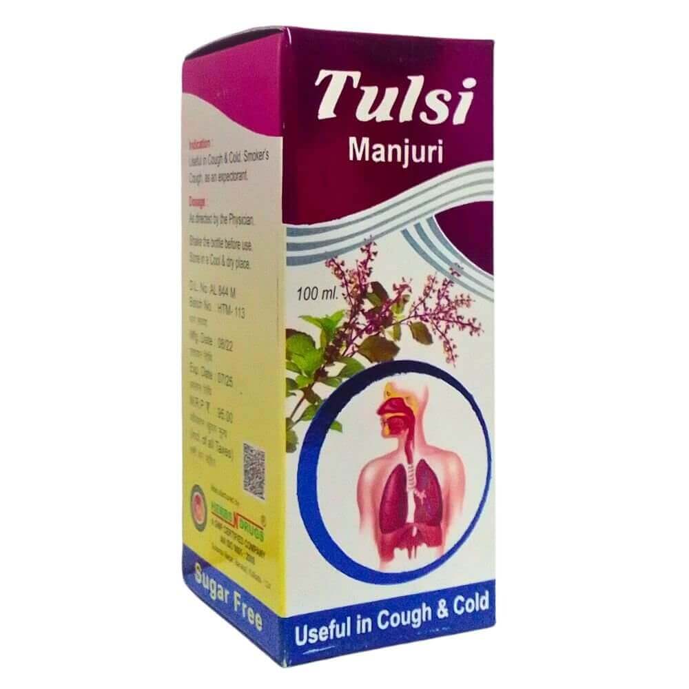 Tulsi Manjuri syrup (PACK OF 5) - HEALTH AIM PHARMACY