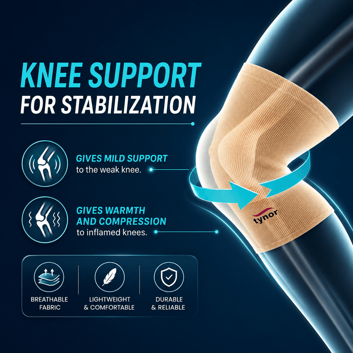 Tynor Knee Cap, 1 Pair - HEALTH AIM PHARMACY