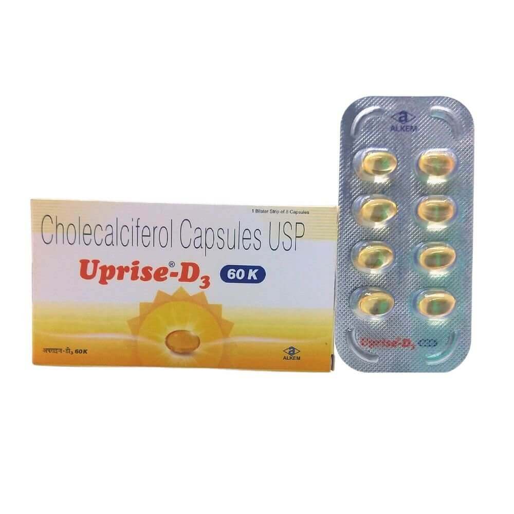 Uprise - D3 60K Capsule & Pain - QR Tabletes (combo pack) - HEALTH AIM PHARMACY