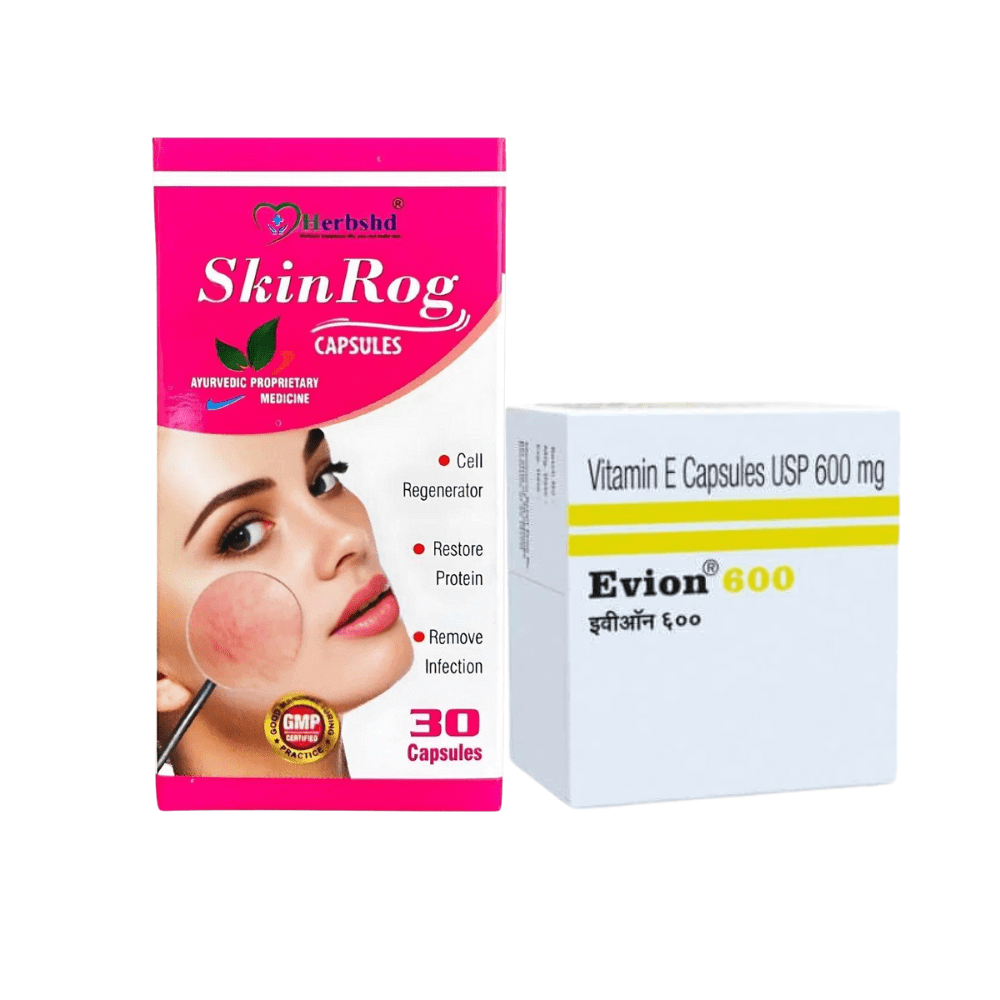 Vitamin - E Evion 600 Capsule & Skinrog Capsule For Healthy Skin ( Combo ) - HEALTH AIM PHARMACY