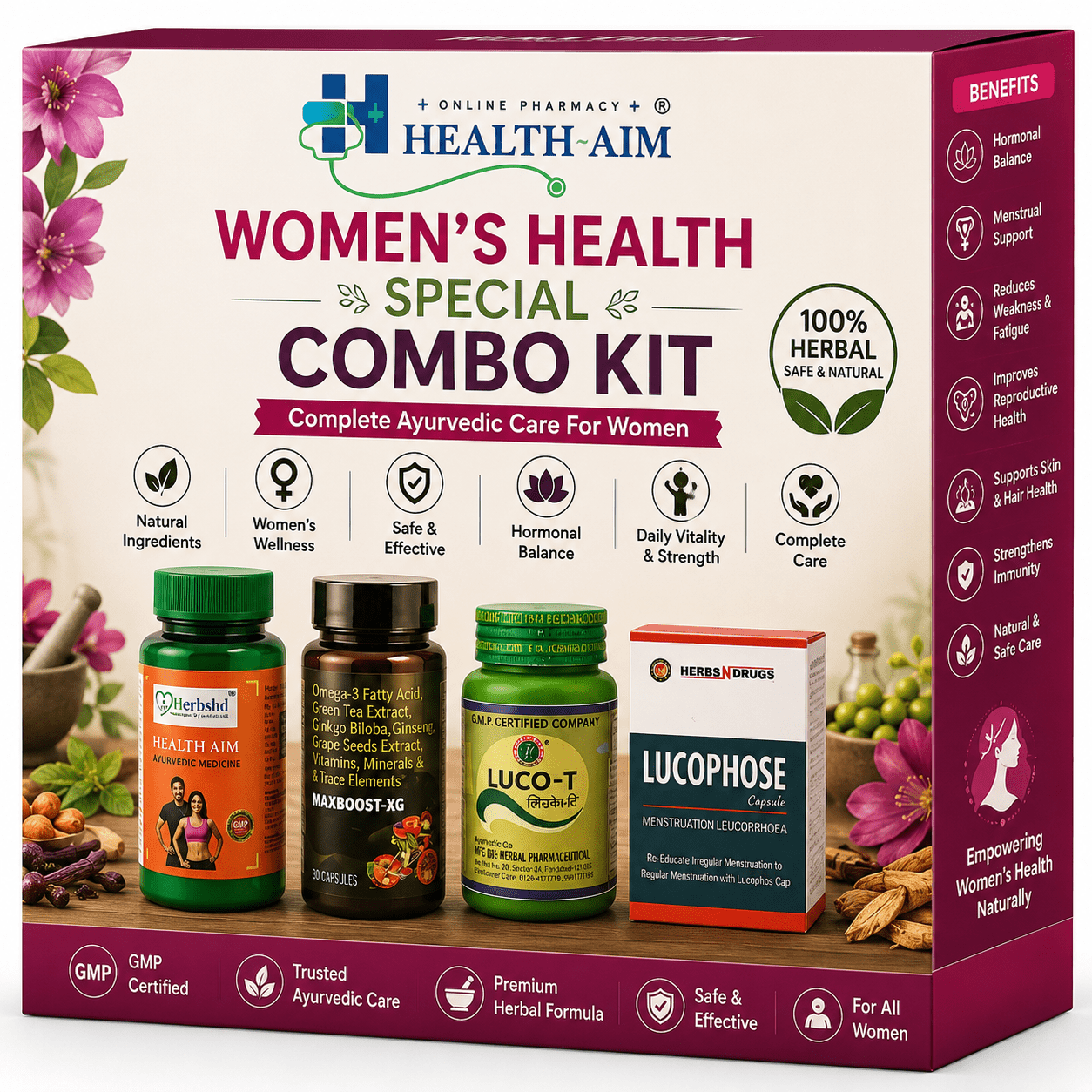 Women's Health Special Combo Kit For Irregular Period - HEALTH AIM PHARMACY