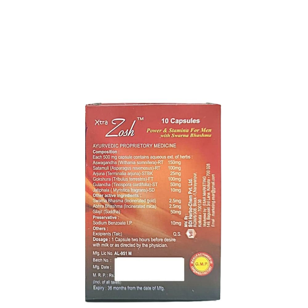 Xtra Zosh Capsules for Erectile dysfunction (pack of 3) - HEALTH AIM PHARMACY