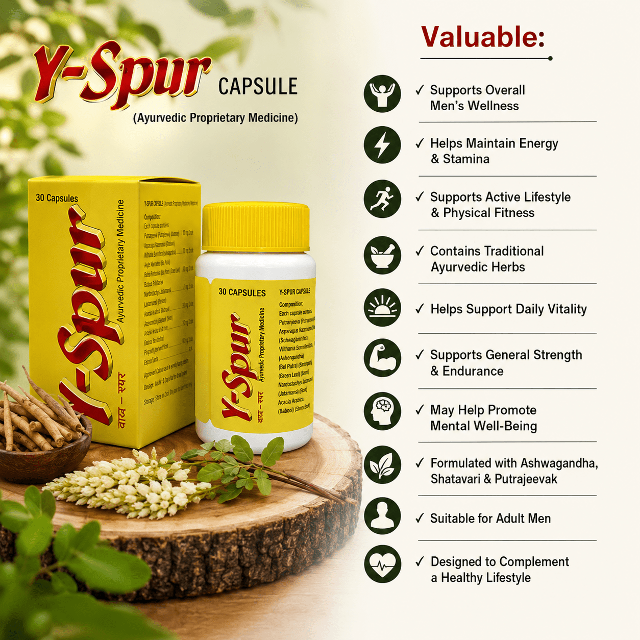 Y-Spur Capsule for Man Health | 30 Capsule - HEALTH AIM PHARMACY