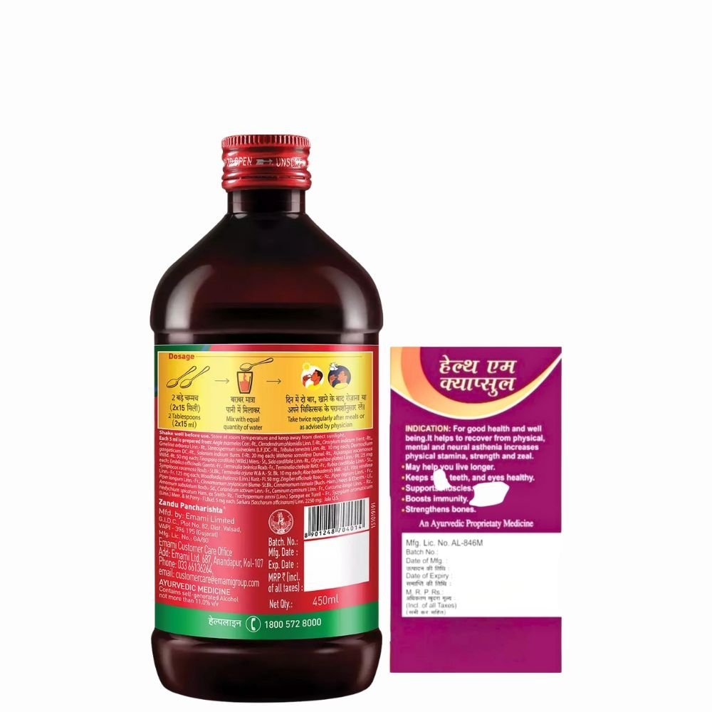 ZANDU Pancharishta Tonic & Health aim capsule (combo) - HEALTH AIM PHARMACY