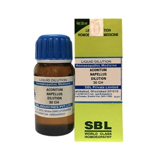 Buy Homeopathy SBL Aconitum Napellus Dilution 30 CH
