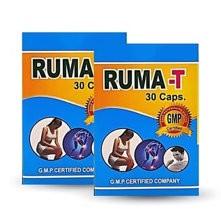 गठिया के लिए आयुर्वेदिक दर्द निवारक रुमा-टी कैप्सूल खरीदें (2 का पैक)