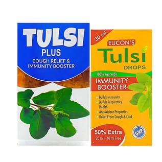 Buy Now Ayurvedic Tulsi Drops 30ml & Tulsi Plus 100'ml Syrup
