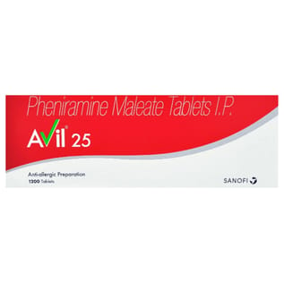 Avil 25mg Strip Of 15 Tablets